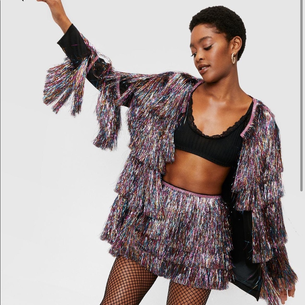 Multi-colored Fringe Jacket